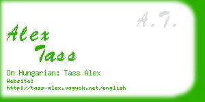 alex tass business card